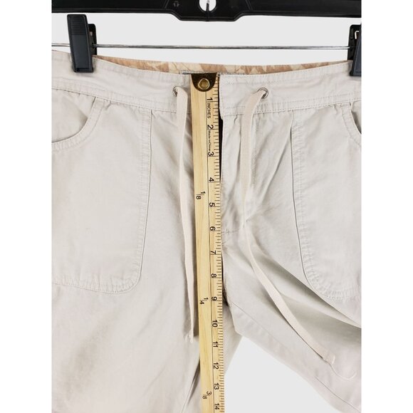 Old Navy Womens Beige Cropped Drawstring Pants W/ Pockets Size 10 - Picture 8 of 10